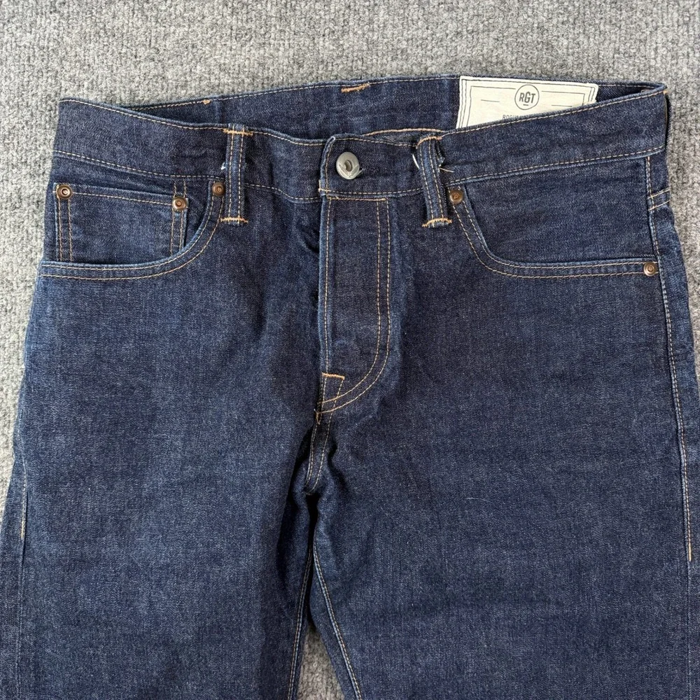 Rogue Territory Silveridge Slim Straight Selvedge Jeans Mens 32x28 Dark Wash